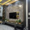 Vách Tivi Phủ Ceramic kết hợp Hộp Tivi 150