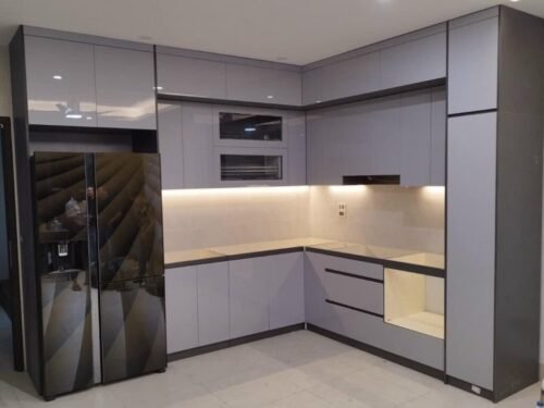 Tủ Bếp Gỗ MDF Cánh Acrylic